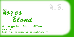 mozes blond business card
